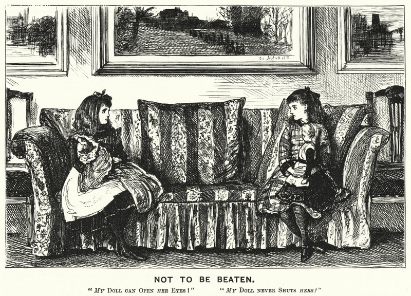 Punch cartoon: Niet te Verslaan (gravure) door George (after) Du Maurier