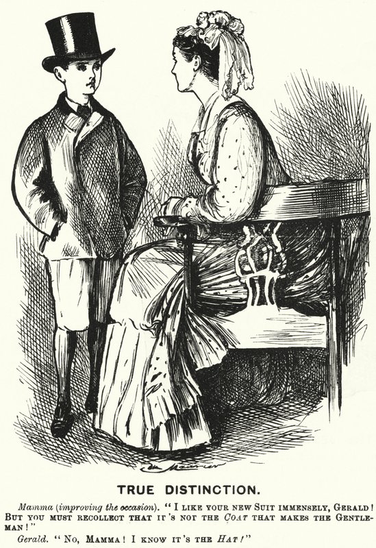 Punch cartoon: True Distinction (gravure) door George (after) Du Maurier