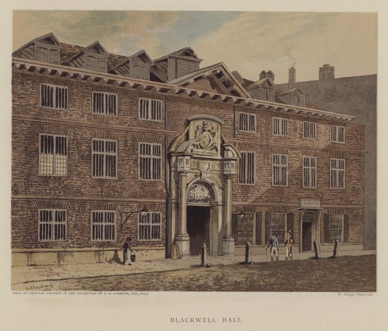 Blackwell Hall, City of London door George (after) Shepherd