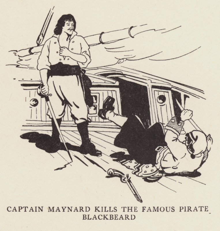 Kapitein Maynard doodt de beroemde piraat Zwartbaard door George Alfred Williams