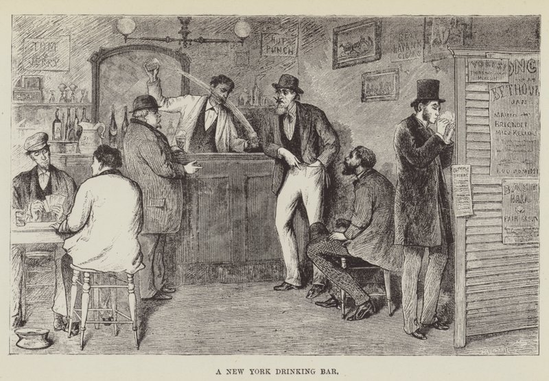 Een drinkbar in New York door George Augustus Sala