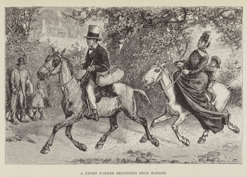 Een slavenhandelaar die terugkeert van de markt door George Augustus Sala