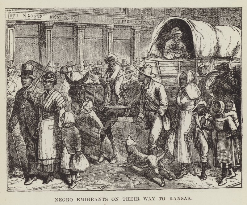 Zwarte emigranten op weg naar Kansas door George Augustus Sala