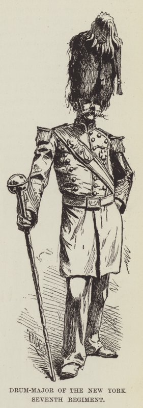 Tamboer-majoor van het zevende regiment van New York door George Augustus Sala
