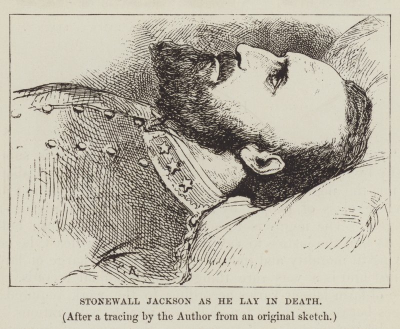 Stonewall Jackson zoals hij in de dood lag door George Augustus Sala