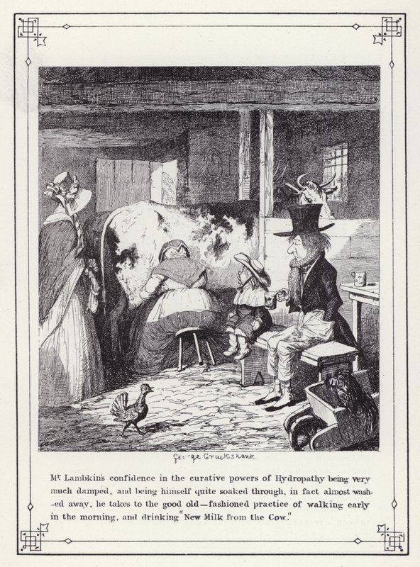 Illustratie voor Het Eigen Boek van de Vrijgezel, of De Voortgang van de Heer Lambkin (Gent) (gravure) door George Cruikshank