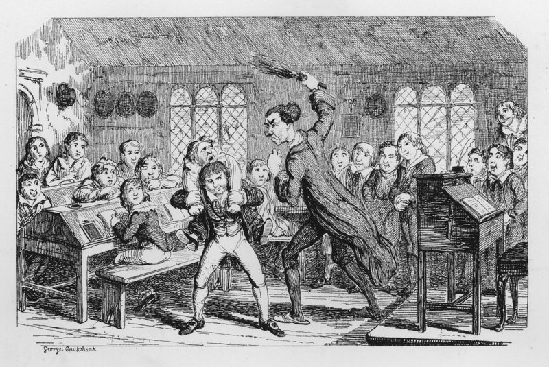 Schoolgeseling door George Cruikshank