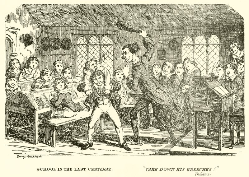 School in de vorige eeuw door George Cruikshank