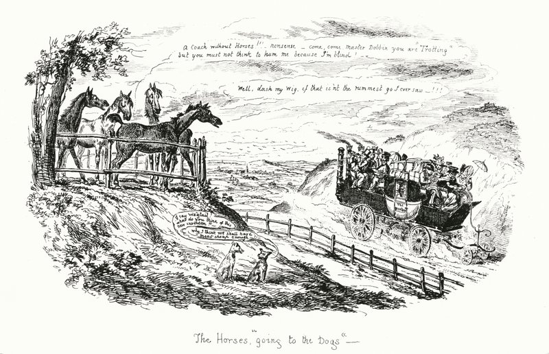 De paarden gaan naar de honden door George Cruikshank