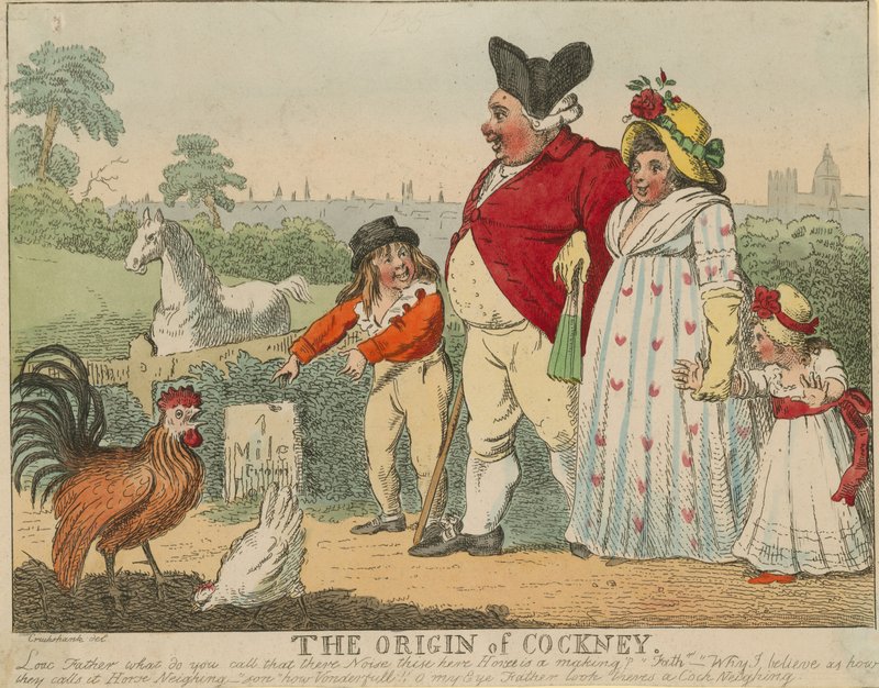De oorsprong van cockney door George Cruikshank