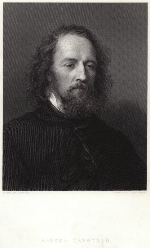 Portret van Alfred, Lord Tennyson door George Frederick Watts