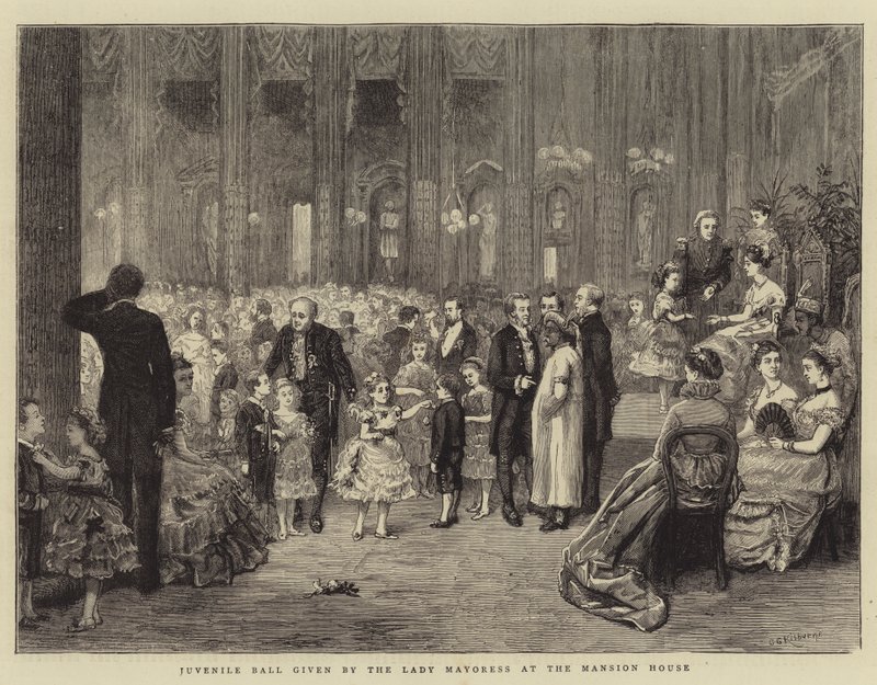 Jeugdbal gegeven door de Lady Mayoress in het Mansion House door George Goodwin Kilburne