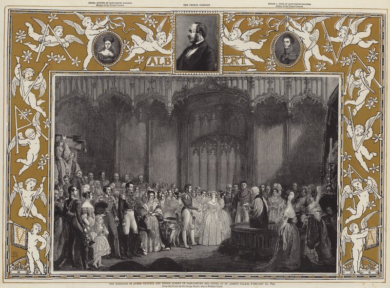 Het huwelijk van koningin Victoria en prins Albert van Saksen-Coburg en Gotha in St James