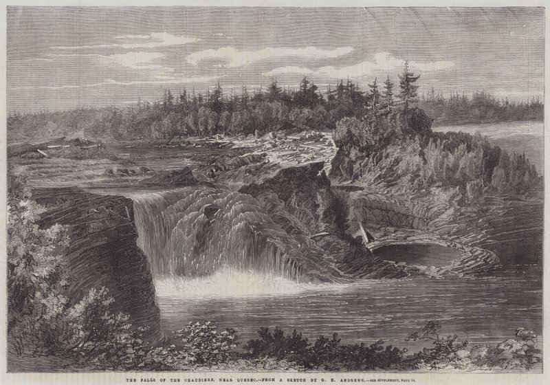 De watervallen van de Chaudiere, nabij Quebec door George Henry Andrews