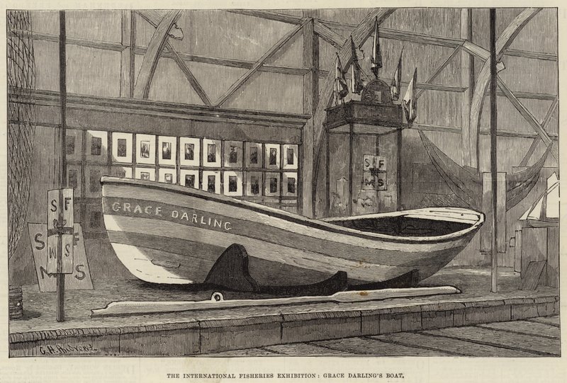 De Internationale Visserijtentoonstelling, de boot van Grace Darling door George Henry Andrews