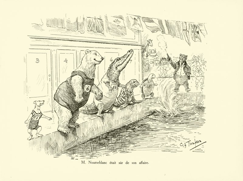 De heer Nourseblanc was zeker van zijn zaak (litho) door George Henry Thompson