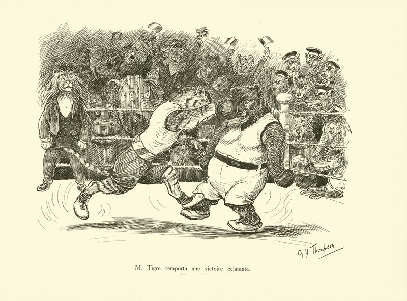 M Tigre behaalde een klinkende overwinning (litho) door George Henry Thompson