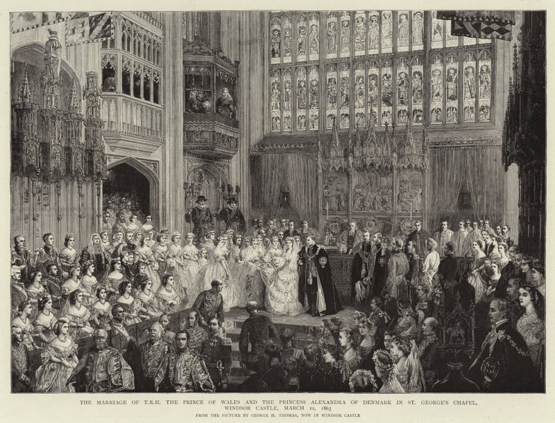 Het Huwelijk van ZKH De Prins van Wales en de Prinses Alexandra van Denemarken in St George