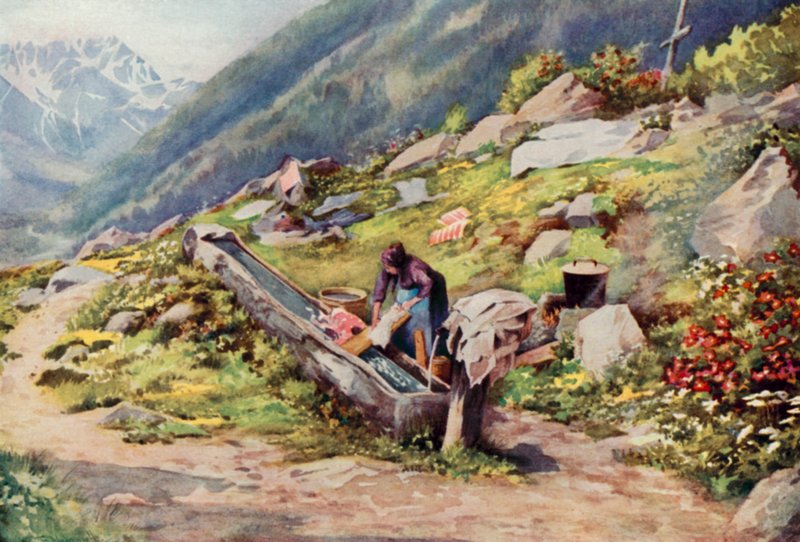 In de Vallei van Chamonix door George Jackson Flemwell