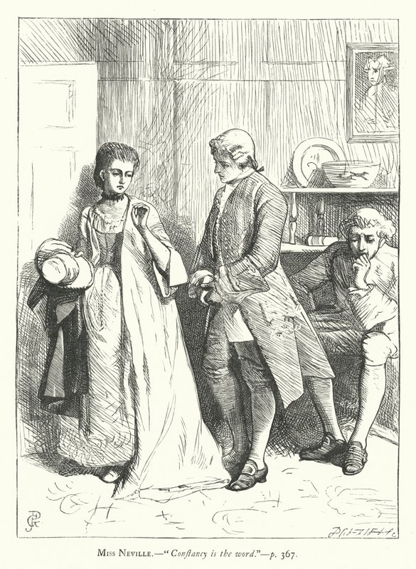 Illustratie voor She Stoops To Conquer door George John Pinwell