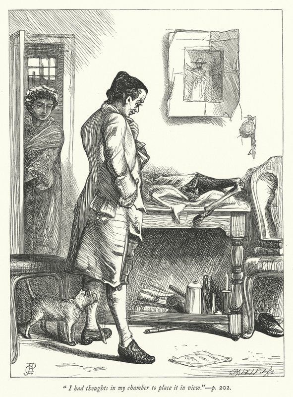 Illustratie voor The Deserted Village (gravure) door George John Pinwell