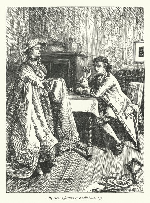 Illustratie voor The Double Transformation (gravure) door George John Pinwell