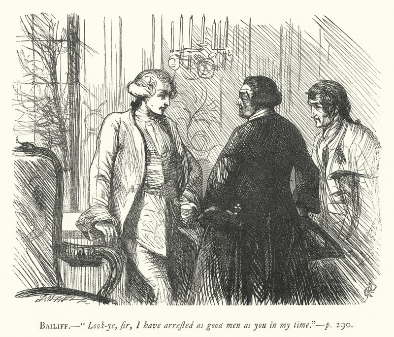 Illustratie voor The Good-Natured Man (gravure) door George John Pinwell