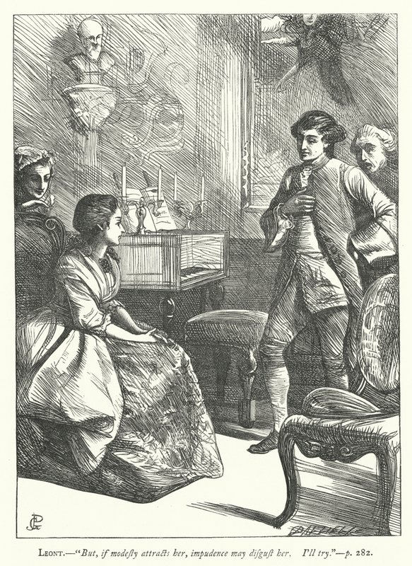 Illustratie voor The Good-Natured Man (gravure) door George John Pinwell