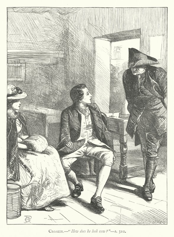 Illustratie voor The Good-Natured Man (gravure) door George John Pinwell