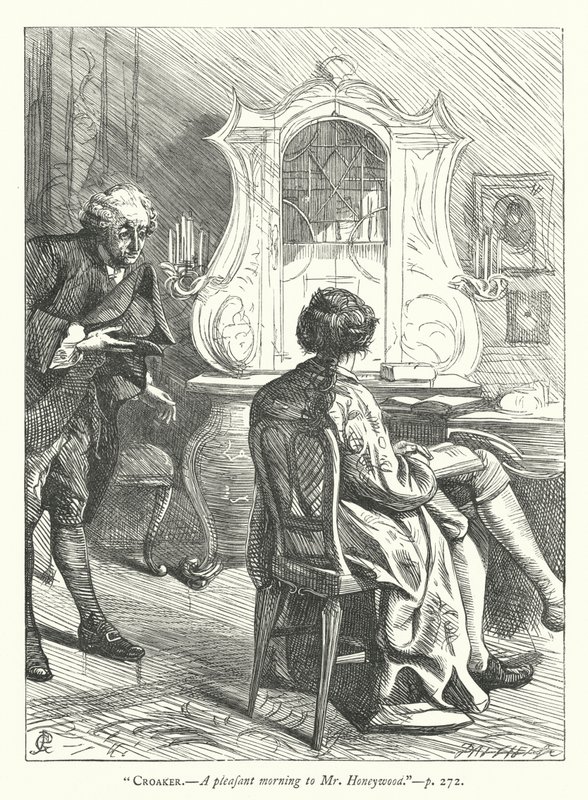 Illustratie voor The Good-Natured Man (gravure) door George John Pinwell
