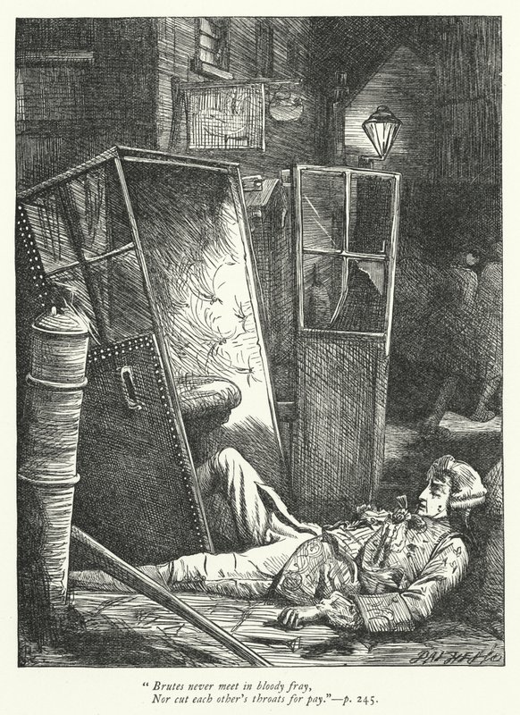 Illustratie voor The Logicians Refuted (gravure) door George John Pinwell