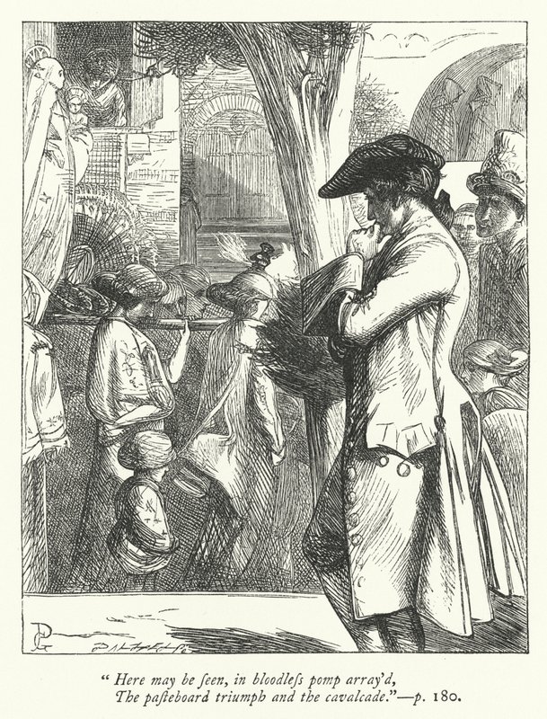 Illustratie voor The Traveller (gravure) door George John Pinwell