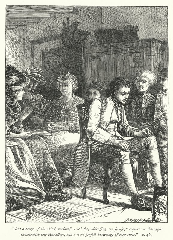 Illustratie voor The Vicar of Wakefield door George John Pinwell