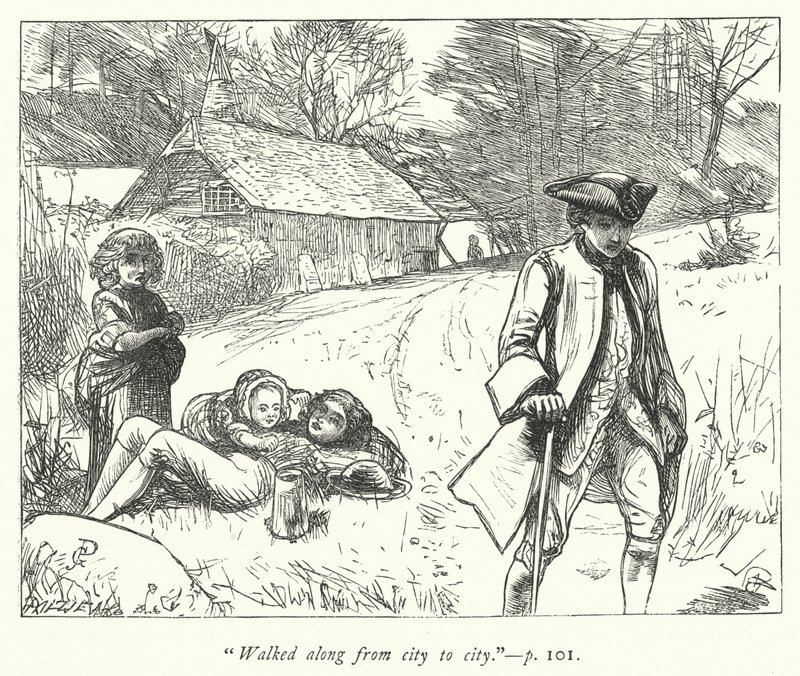 Illustratie voor The Vicar of Wakefield door George John Pinwell