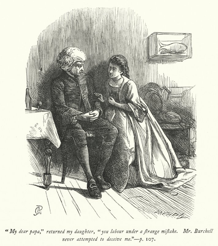 Illustratie voor De Pastoor van Wakefield door George John Pinwell
