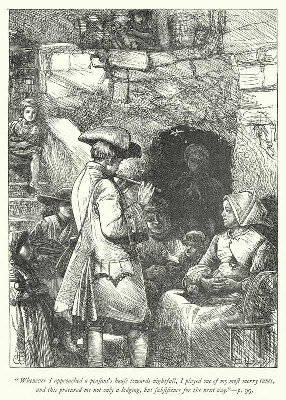 Illustratie voor The Vicar of Wakefield (gravure) door George John Pinwell