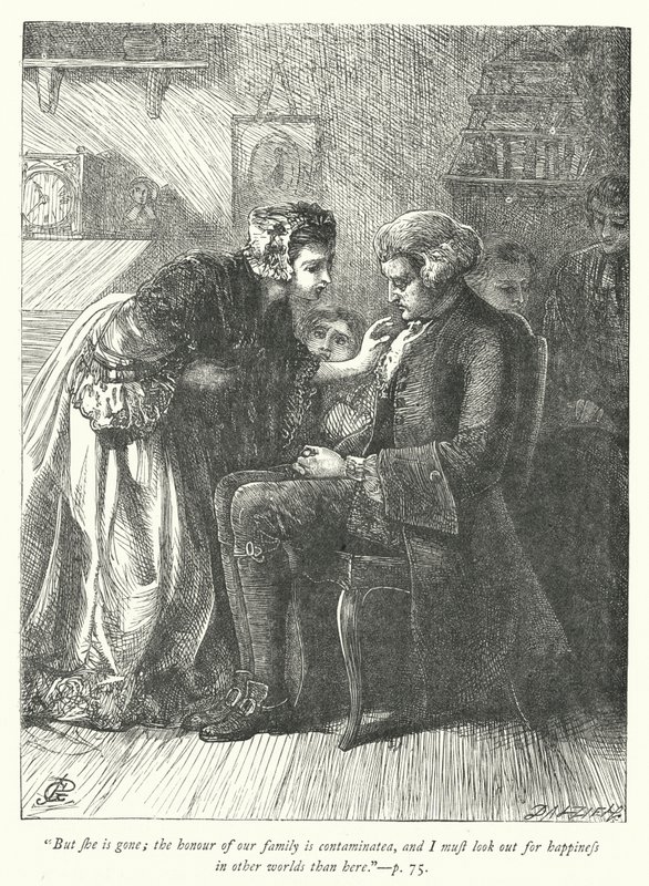 Illustratie voor The Vicar of Wakefield (gravure) door George John Pinwell