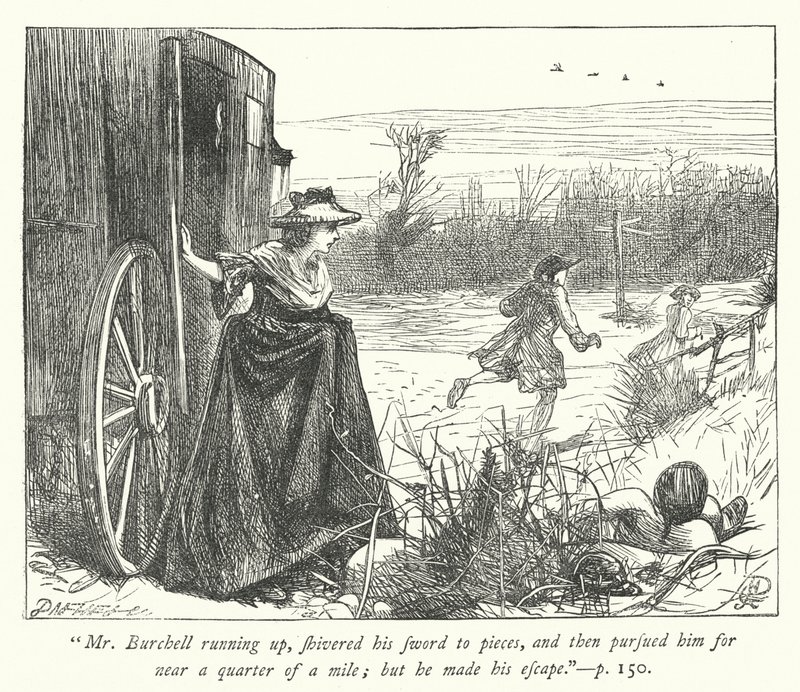 Illustratie voor The Vicar of Wakefield (gravure) door George John Pinwell