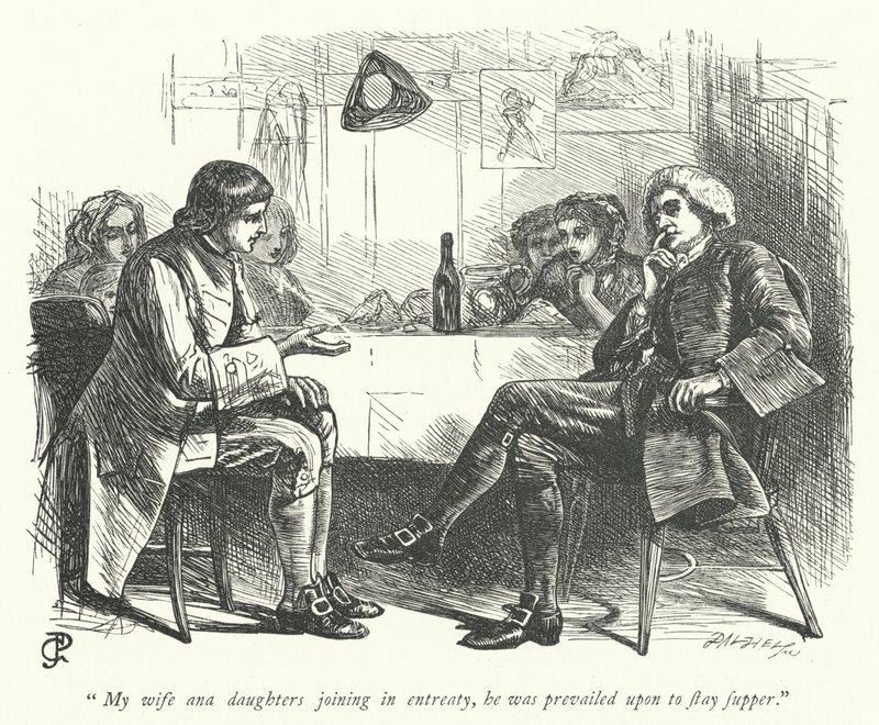 Illustratie voor The Vicar of Wakefield (gravure) door George John Pinwell