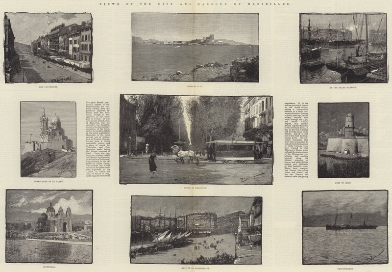 Uitzichten op de stad en haven van Marseille door George L. Seymour