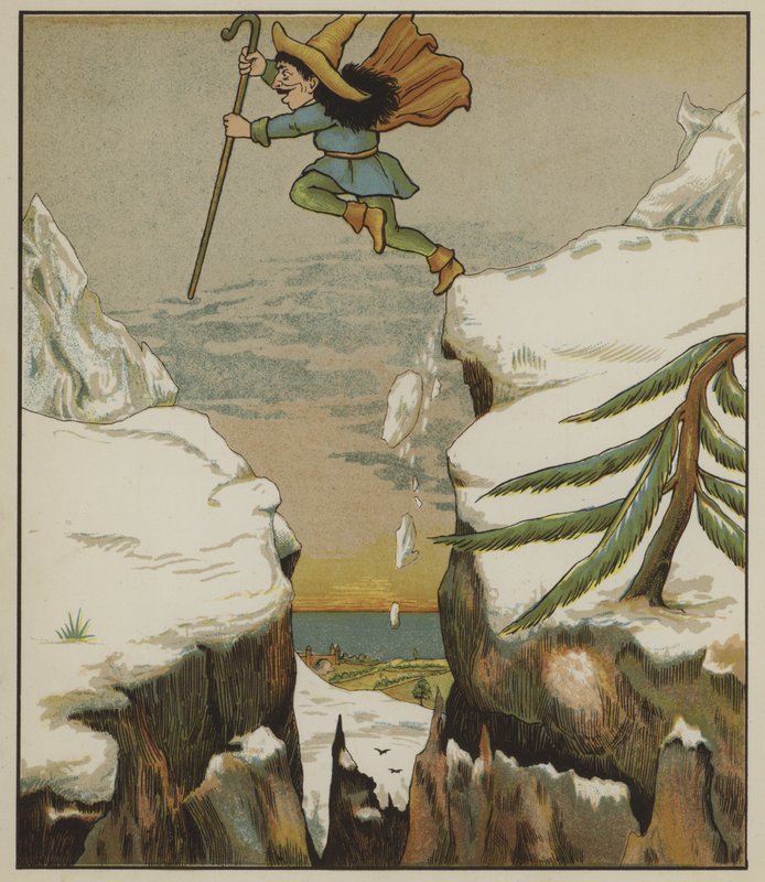 Illustratie voor Repelsteeltje door de Gebroeders Grimm door George R. Halkett