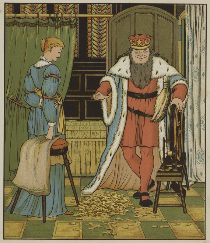 Illustratie voor Repelsteeltje door de Gebroeders Grimm door George R. Halkett