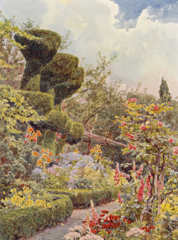 Italiaanse Tuinen: La Badia, De Kloostertuin door George Samuel Elgood