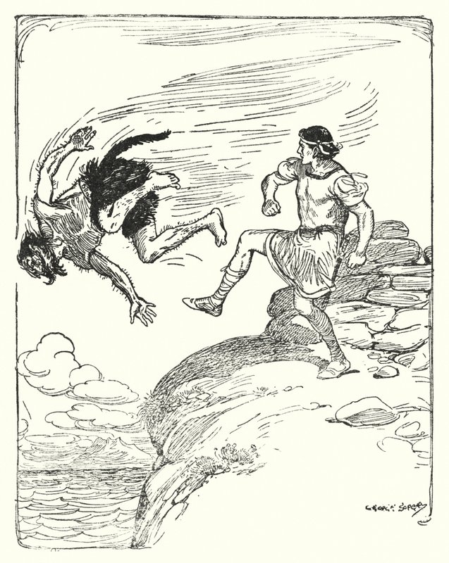 Theseus: "Hij schopte hem van de klif in de zee" door George Soper