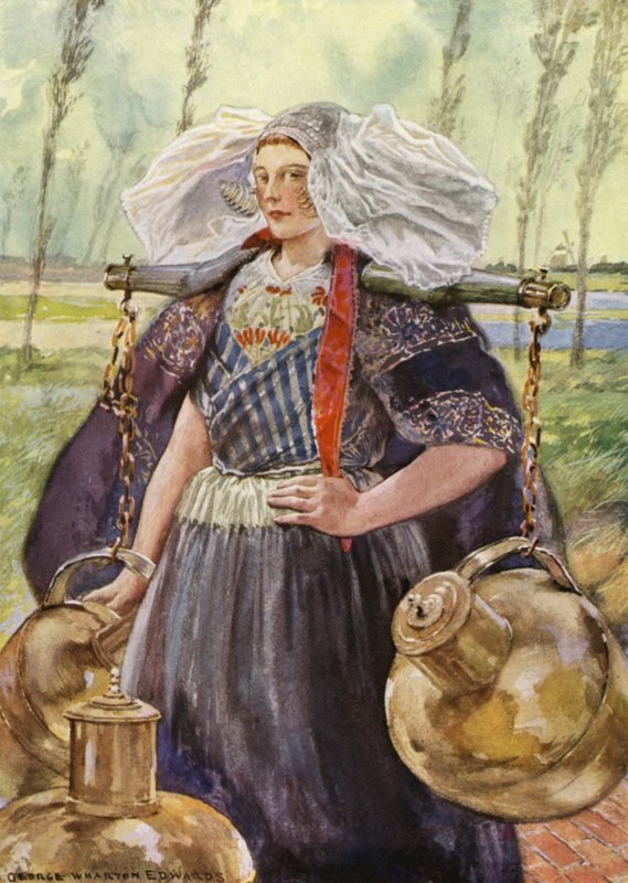 Een melkmeisje uit Zeeland door George Wharton Edwards