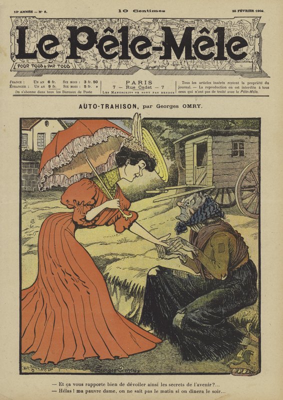 Zelfverraad. Illustratie voor Le Pele-Mele, 1906 door Georges Antonin Henri Mory