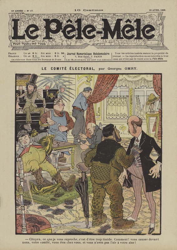 Het verkiezingscomité. Illustratie voor Le Pele-Mele, 1906 door Georges Antonin Henri Mory