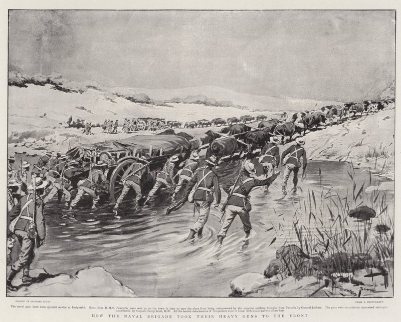 Hoe de Marinebrigade hun Zware Kanonnen naar het Front Brachten door Georges Bertin Scott