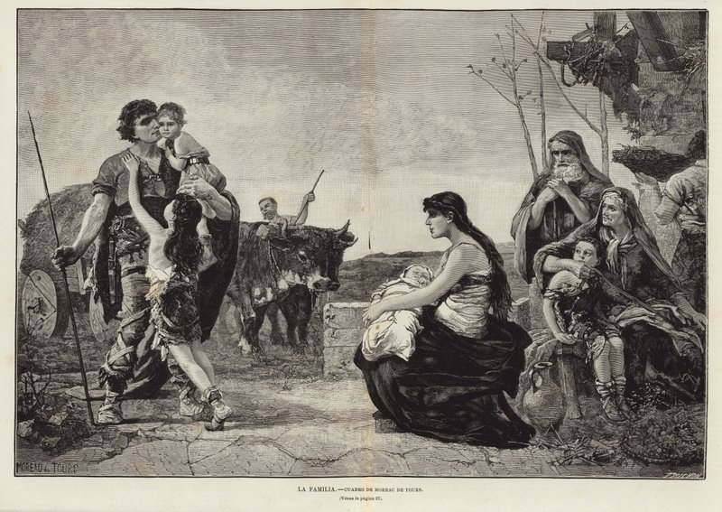 De Familie door Georges Moreau de Tours
