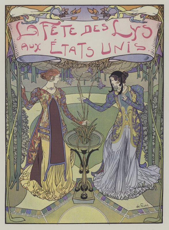 Festival van Lelies in de Verenigde Staten door Georges de Feure